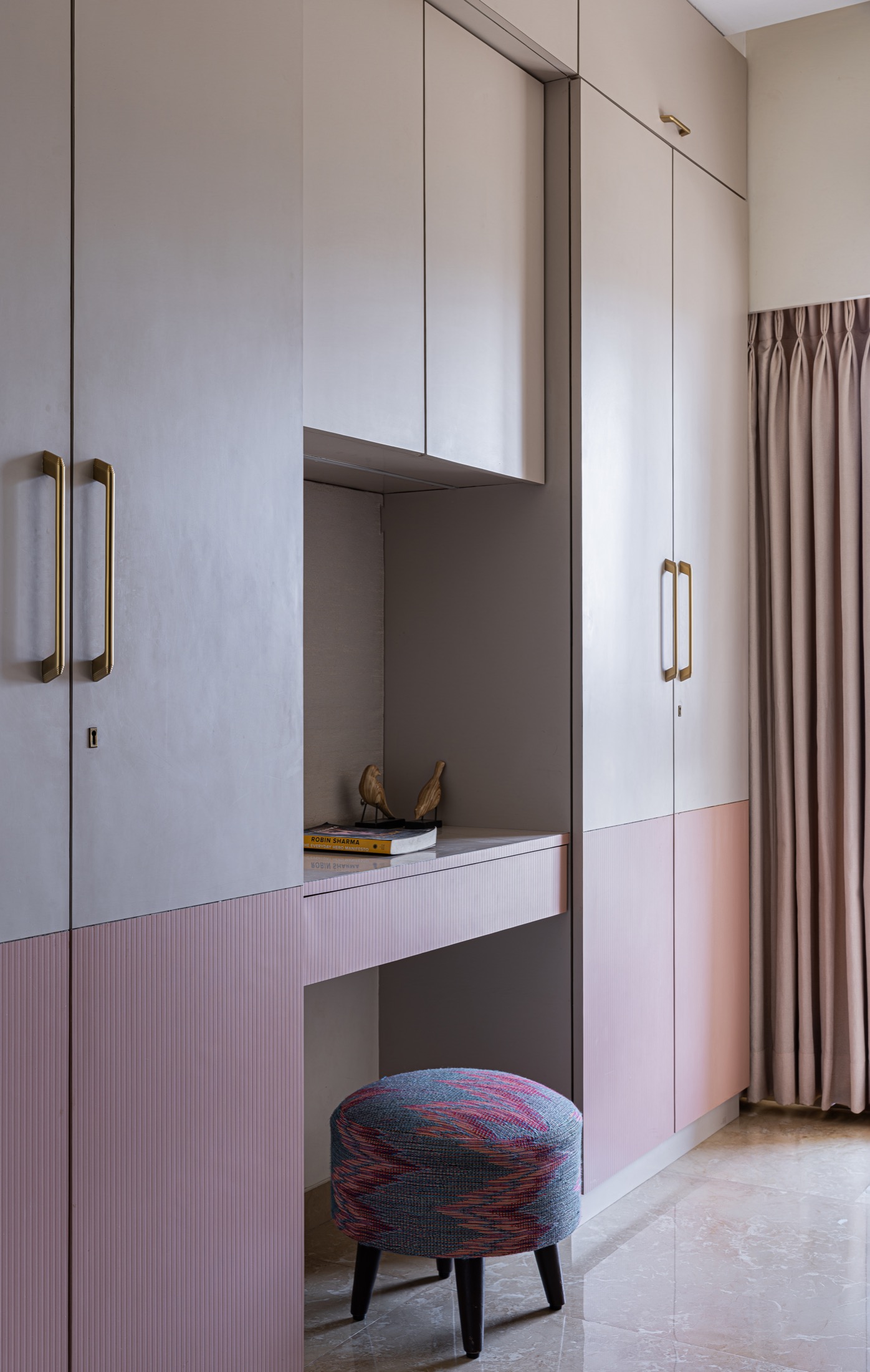 Bedroom with custom wardrobe